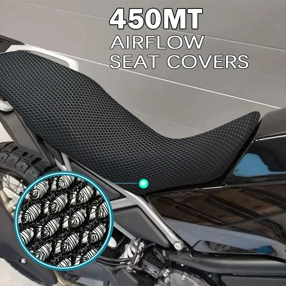 For CFMOTO 450MT Seat Protect Cushion Heat Insulation Protection for cf moto 450mt Motorcycle Seat Covers 3D Airflow Seat Cover