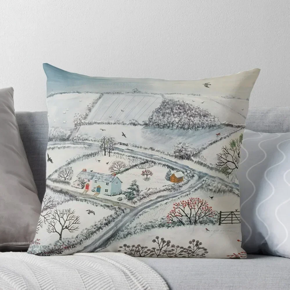 

Winter Hills Throw Pillow christmas pillowcases Cushion Covers For Living Room Cushions Cover bed pillows pillow