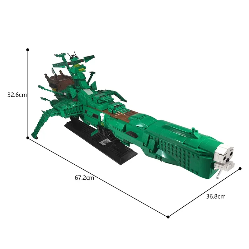 MOC-31713 أتلانتس الناقل الطائرات العسكرية بنة مجموعة الكابتن هارلوك أركاديا كروزر نموذج لتقوم بها بنفسك الاطفال لغز اللعب هدية