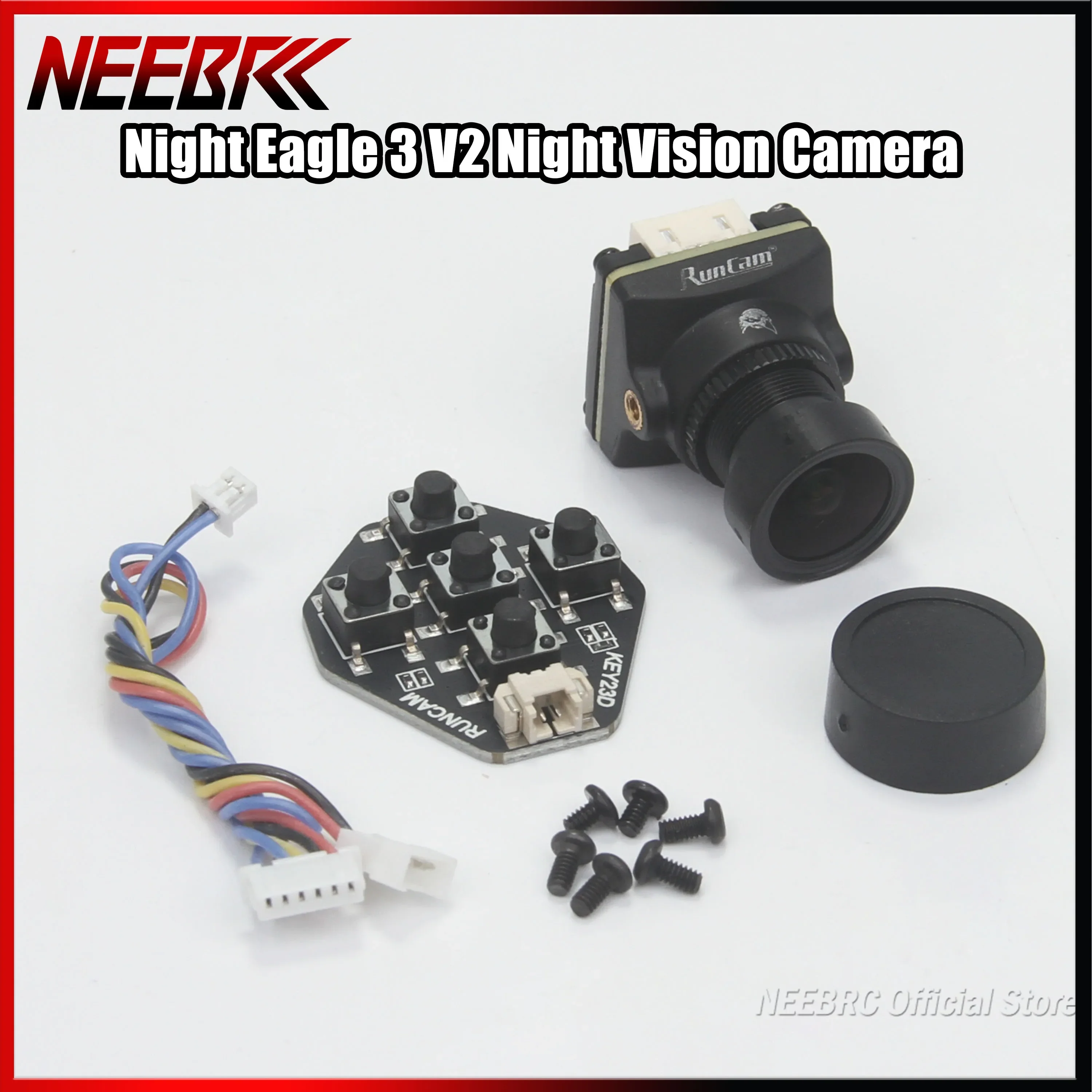 Running Night Eagle 3 V2 Starlight Night Vision FPV Camera 1500TVL 5-24V 16:9/4:3 PAL/NTSC for RC Freestyle Racing Drone Part