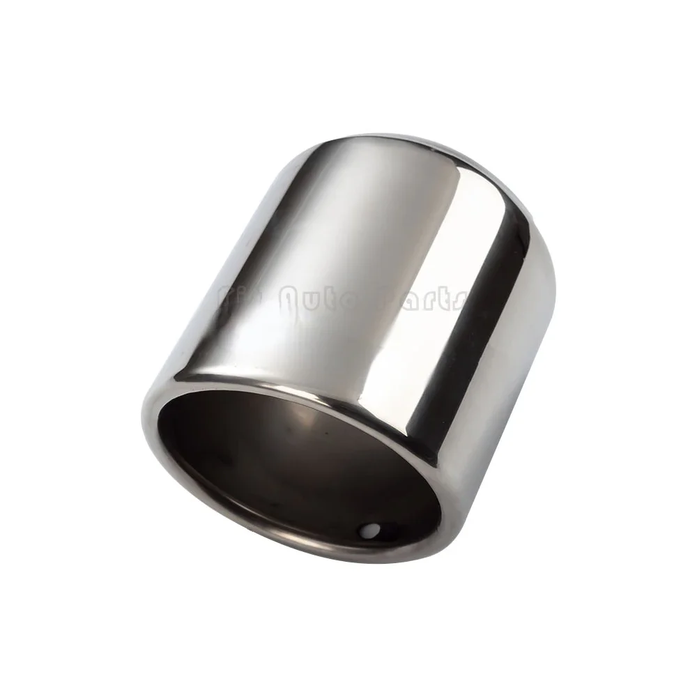 Stainless Steel Exhaust tail throat Interface 63mm Slant Oval 102mm Outlet Car Tail Pipe Silver Black