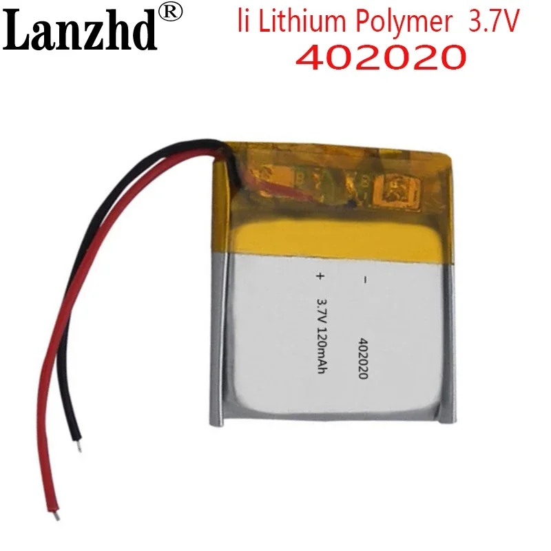 

3.7V 120mAh li Lithium Polymer Battery Li po cell 402020 For smart watches mp4 bluetooth earphone speaker driving recorder