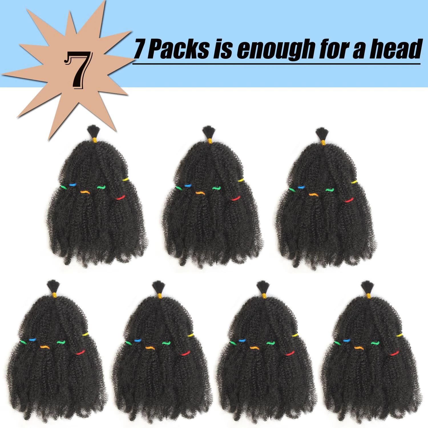 1/7 แพ็ค Afro Kinky ผม Pre ยืด Afro Kinky Twist ผม Braiding ผม Kinky Twist Crochet Braids สังเคราะห์