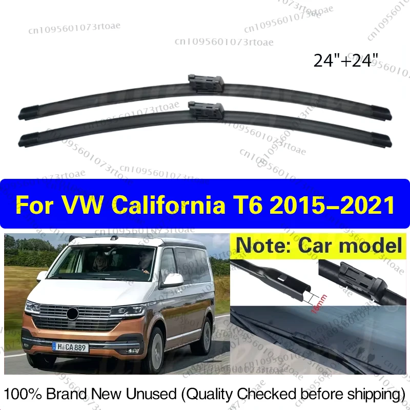 

Car Wiper Blade Front Windscreen Windshield Rubber Wiper For Volkswagen VW California T6 2015 - 2021 24"+24" Car Accessories
