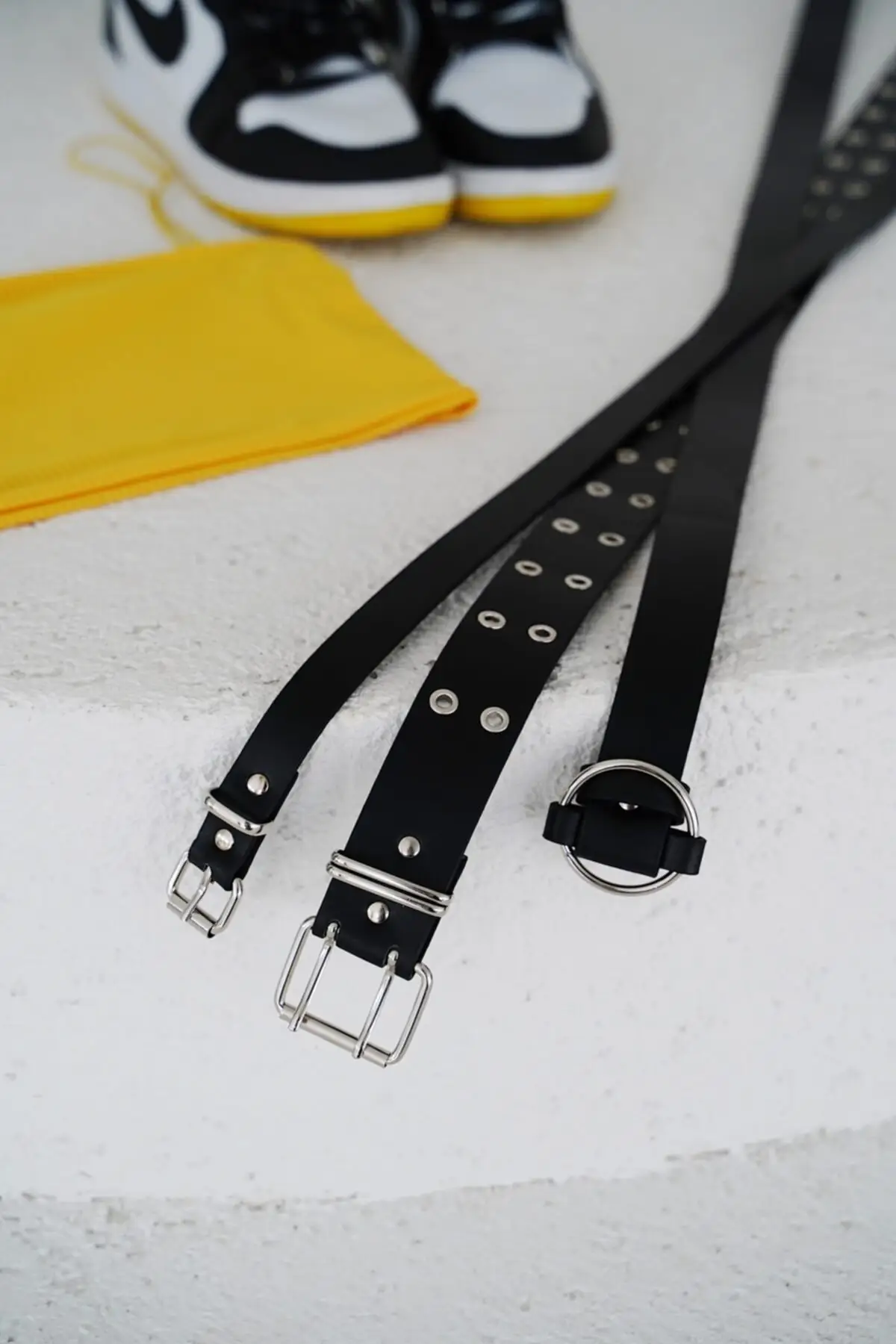 

Fashion Leather Waist Belts Women For Jeans Double Ring Buckle Ladies Belt For Dresses Black Women Belt Wild Waistband Ladies