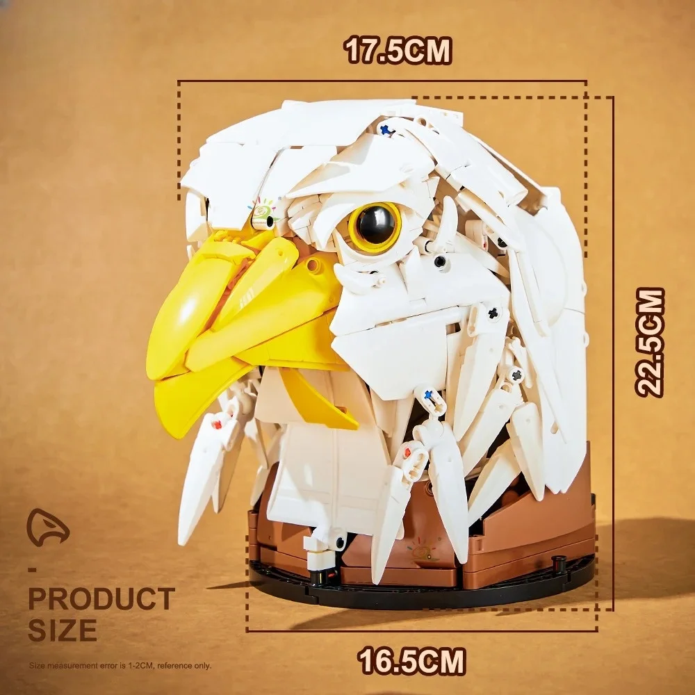 TOYLINX MOC Kreative Tierkopf Modell Bausteine Tierkopf Hängende Dekorblöcke, Wandskulptur Ornament Geschenke