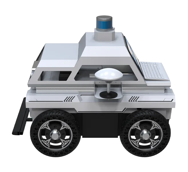 Робот ROS с приводом 400 Втx4 для наружного 3D-картографии и распознавания искусственным интеллектом, поддержка мобильного шасси AMR с навигацией SLAM и RTK