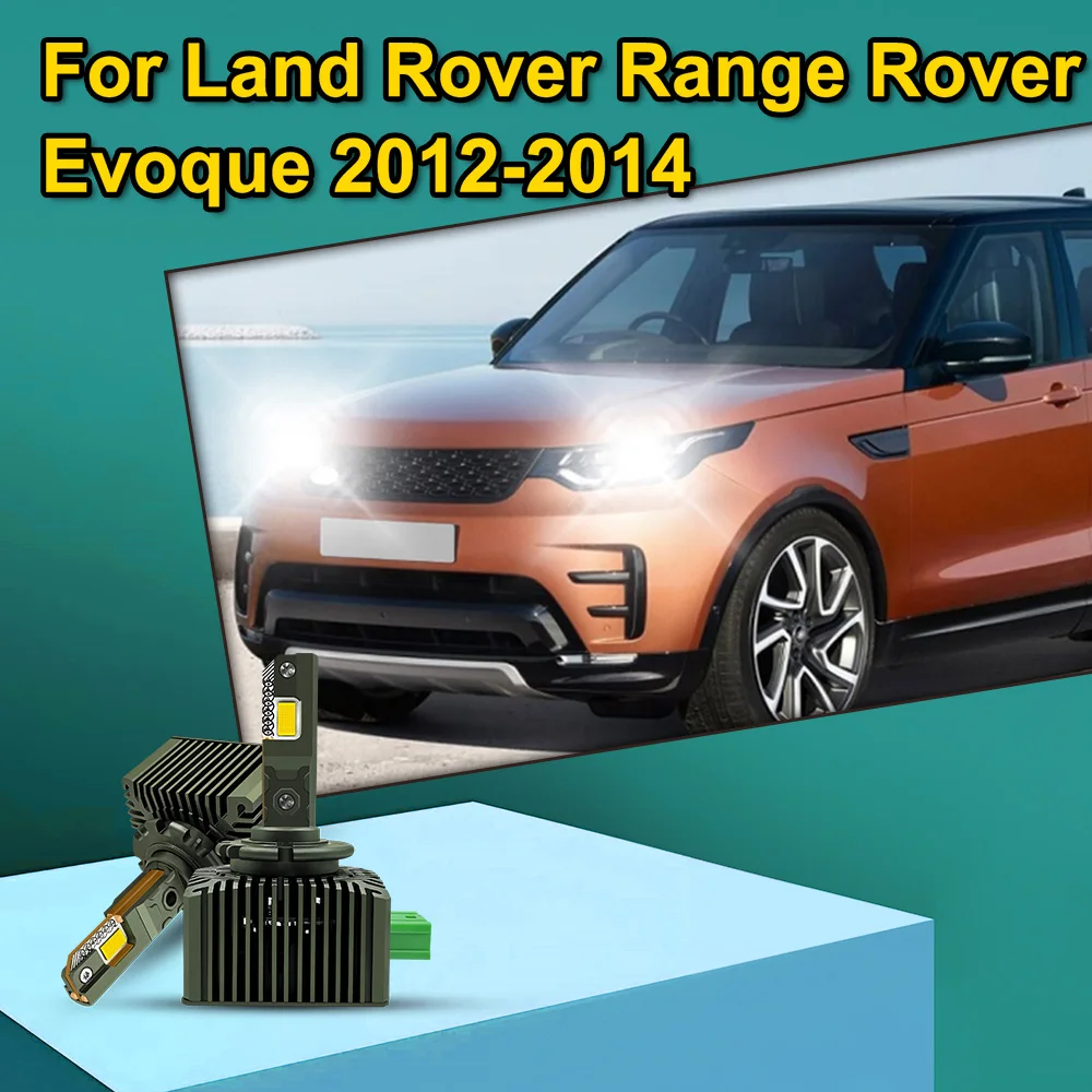 

2 светодиодных лампы для фар HID для Land Rover Range Rover Evoque 2012 2013 2014 Canbus 30000LM D3S D3R Супер яркая двусторонняя лампа