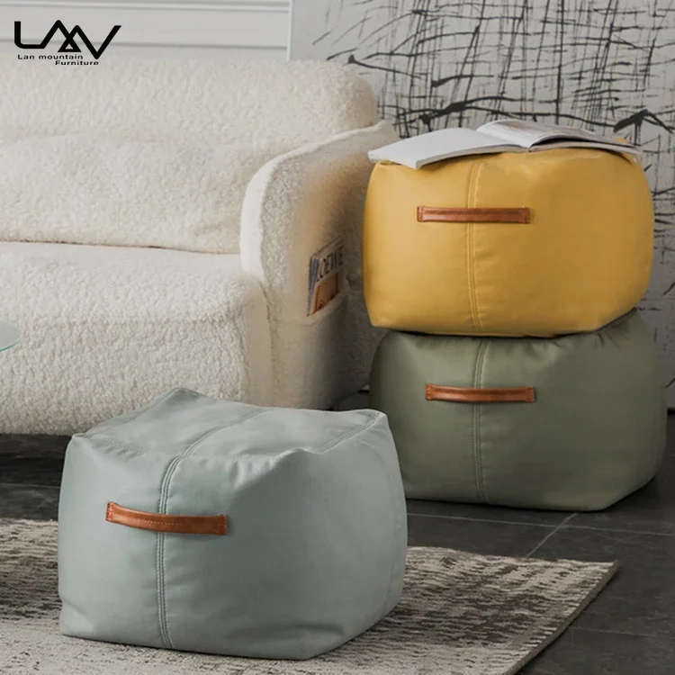 Bedroom Furniture Nordic Design Hotel Villa Colorful Foot Stool Living Room Cafe Accent Leisure Cube Bean Bag Stool