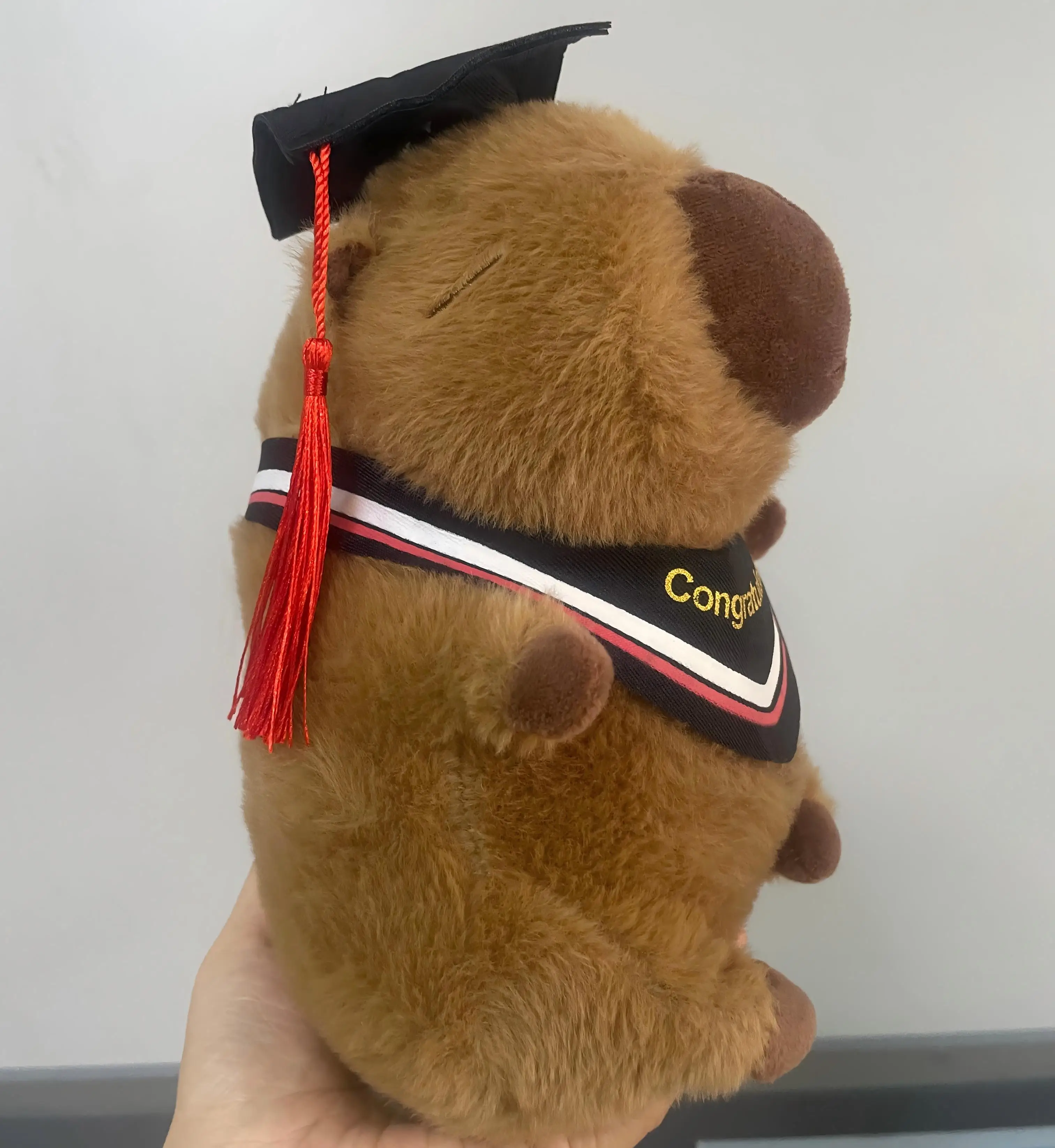 23 cm Abschluss-Capybara-Plüschpuppe, Stofftier, Doktormütze, Abschluss-Plüschtier, Abschlussgeschenk für Studenten