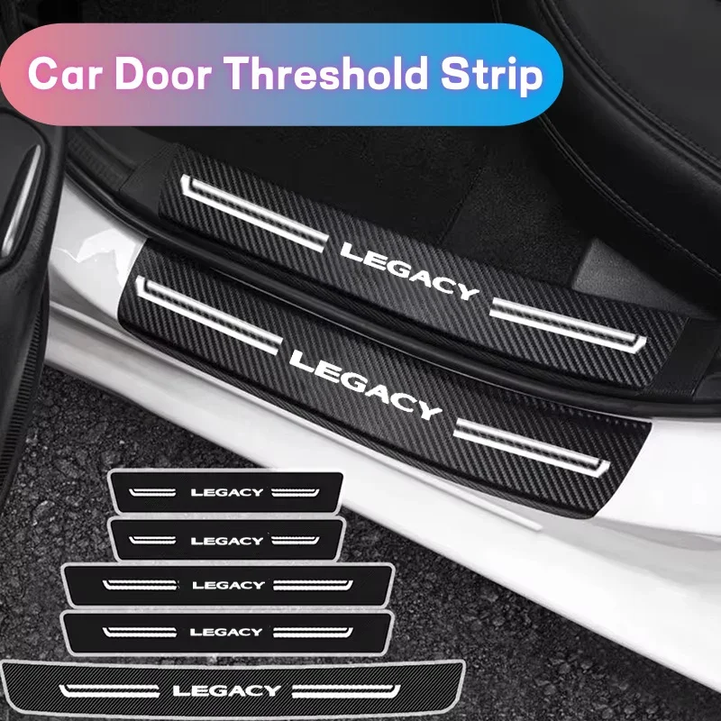 Car Front Rear Door Threshold Anti-Scratch Sticker Waterproof for Subaru Legacy Logo Rear Trunk Anti Scratch Threshold Stickers