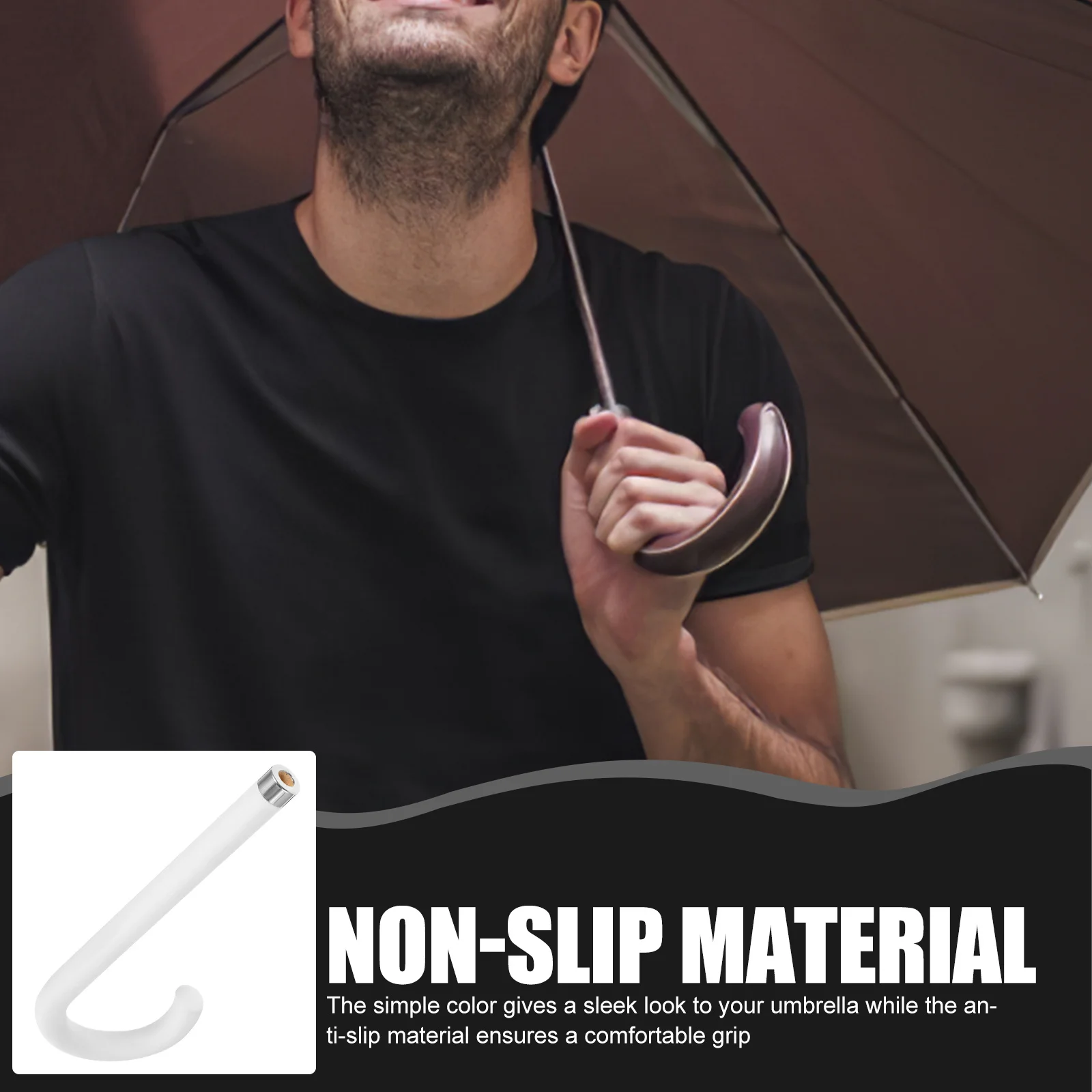 

Folding Umbrella Handle Grip Replacement 85mm Hole Durable Accessory Universal Fit for Most Umbrellas Stylish and Secure