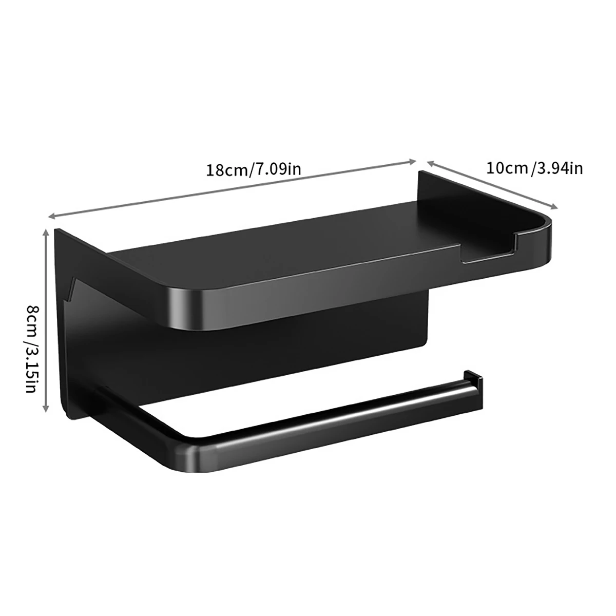 1 قطعة رف تخزين مثبت على الحائط حامل ورق المرحاض منظم لفة غير لكمة-ملحقات تخزين الحمام #6