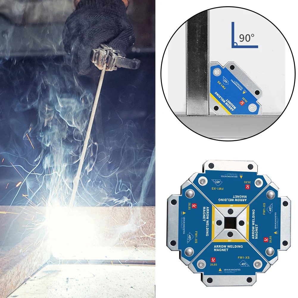 4pcs Magnetic Welding Fixer Holders Angle 45° 90° 135° Multi-angle Magnet Weld Positioner Ferrite Holding Auxiliary Locator Tool