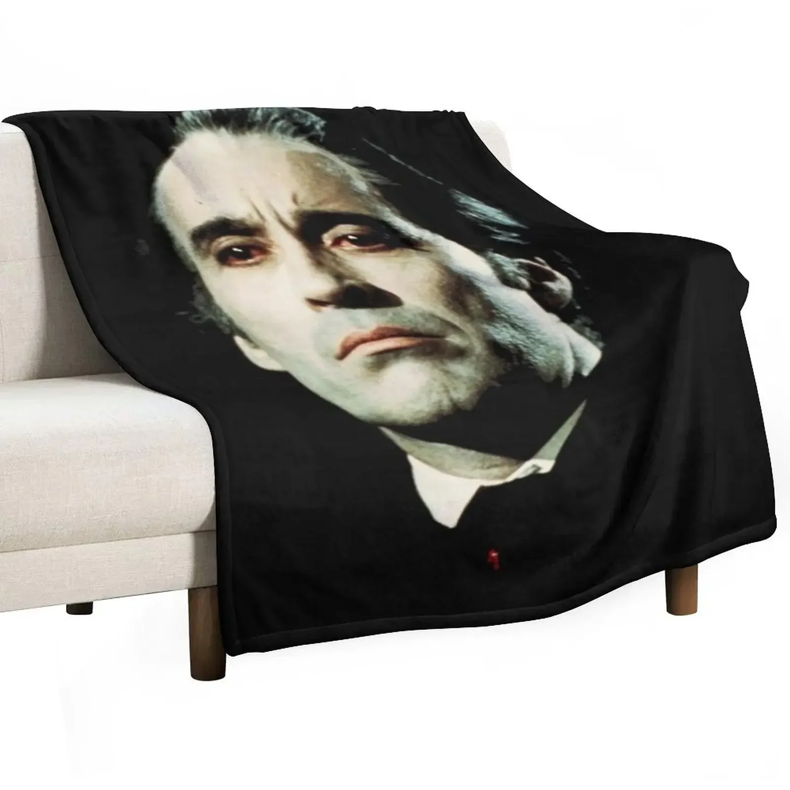 

Dracula Vampire Christopher Lee Essential T-Shirt Throw Blanket Plaid on the sofa Sofas Baby Blankets