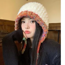 1Pc New Fashion Plush Hat Bucket Hat For Women Girls Pullover Hat Plush Winter Wrap Hat Fake Fur Earmuffs Bucket Hat Panama Cap