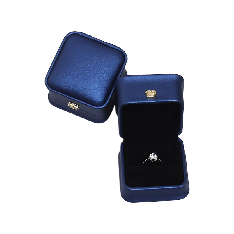 High Quality Square Wedding PU Earrings Ring Box Amazing Engagement Party Earring Jewelry Display Gift Case