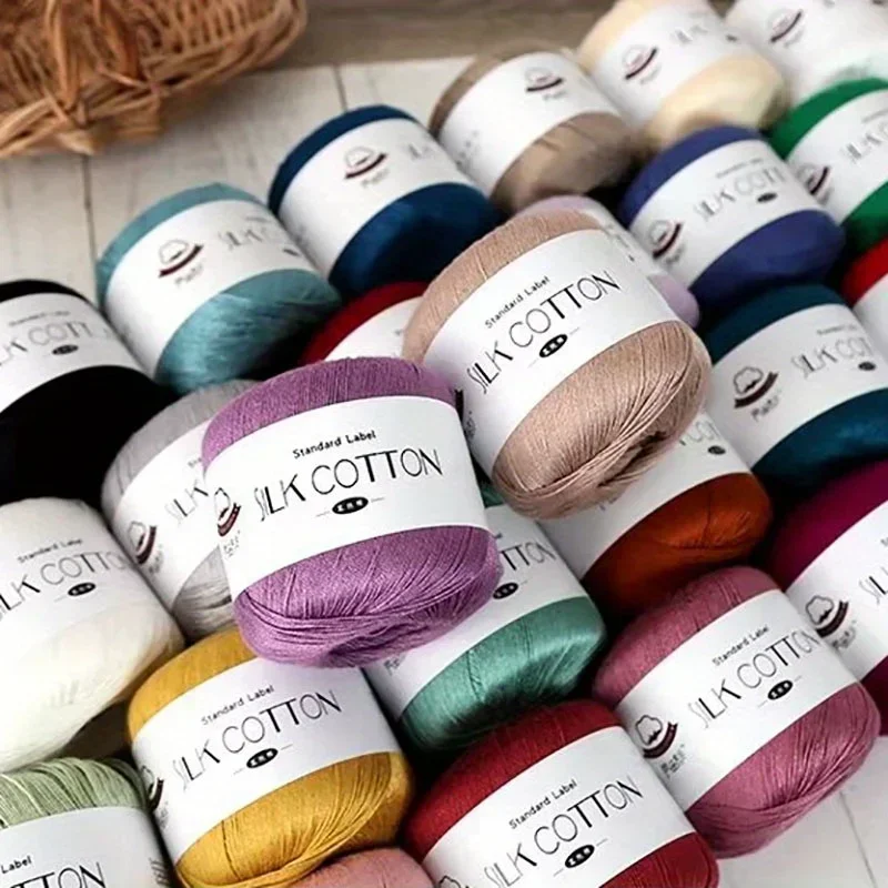 50g Silk Lace Cotton Milk Crochet Yarn Baby Hand-Knitted Warm Soft Knitting Thread for Hand Knitting Supplies Cross Stitch view 3
