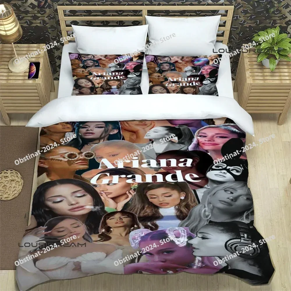 Singer Ariana grande Bedding Set Printed Bed Set With Pillowcase Bed Duvet Cover Single Double Queen Super King Size luxury gift