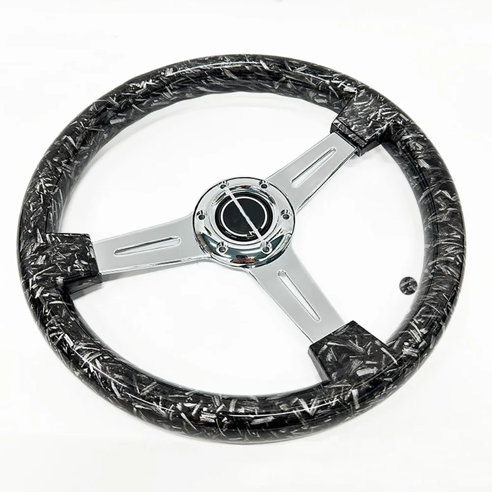 14 Inch 350mm Universal Personalized Racing Steering Wheel Accessories ABS Forged Pattern Carbon Fiber Steering Wheel Tools