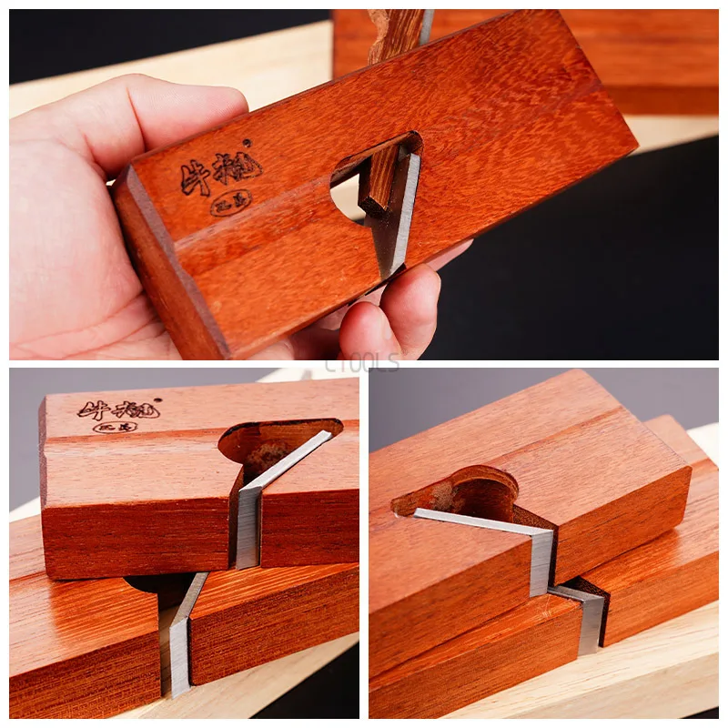 Woodworking Mahogany Single Wire Pull Planer 150/200/245mm Grooving Plane Carpentry Wood Fine Trimming Planer Carpenter's Tools