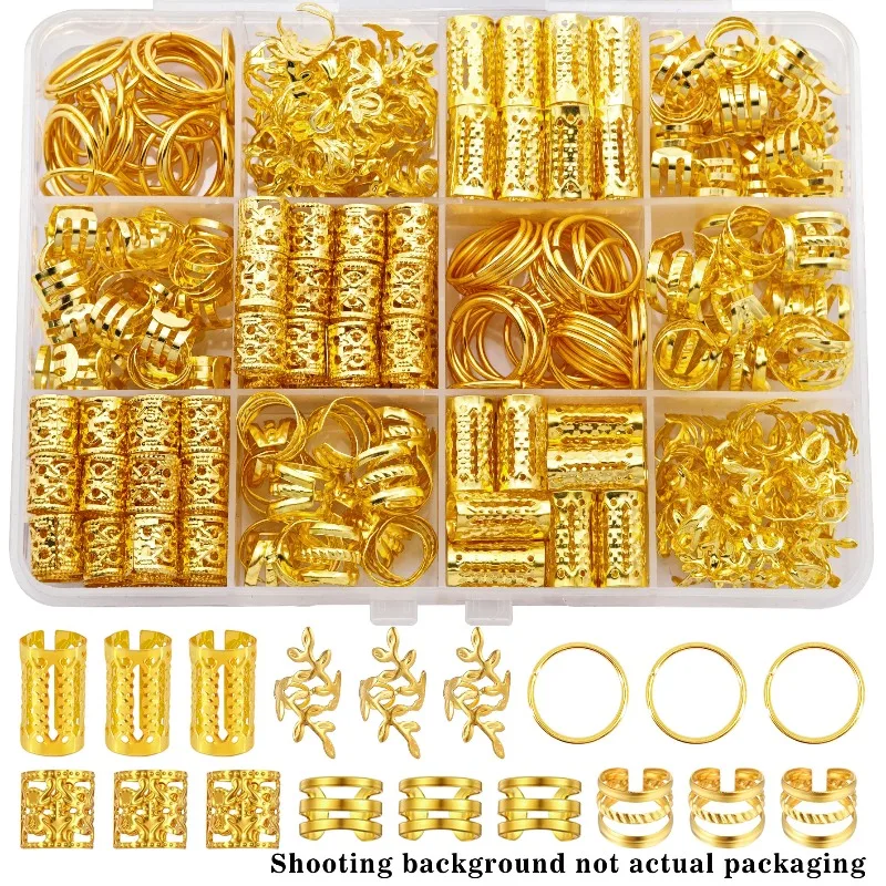 

60PCS Golden Latest Hair Hoops Mixed Designs Durable Rustproof Strong Grip for Woman Man Boho DIY Hair Accessories Daily Party