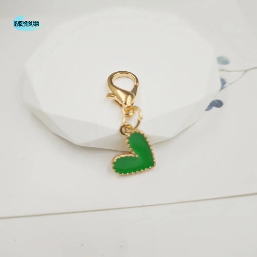 

20pcs Funny Mini Love Pendants Colorful Elegant Shoe Accessories Pendant Waterproof Heart Beaded Bag Pendant Car Key