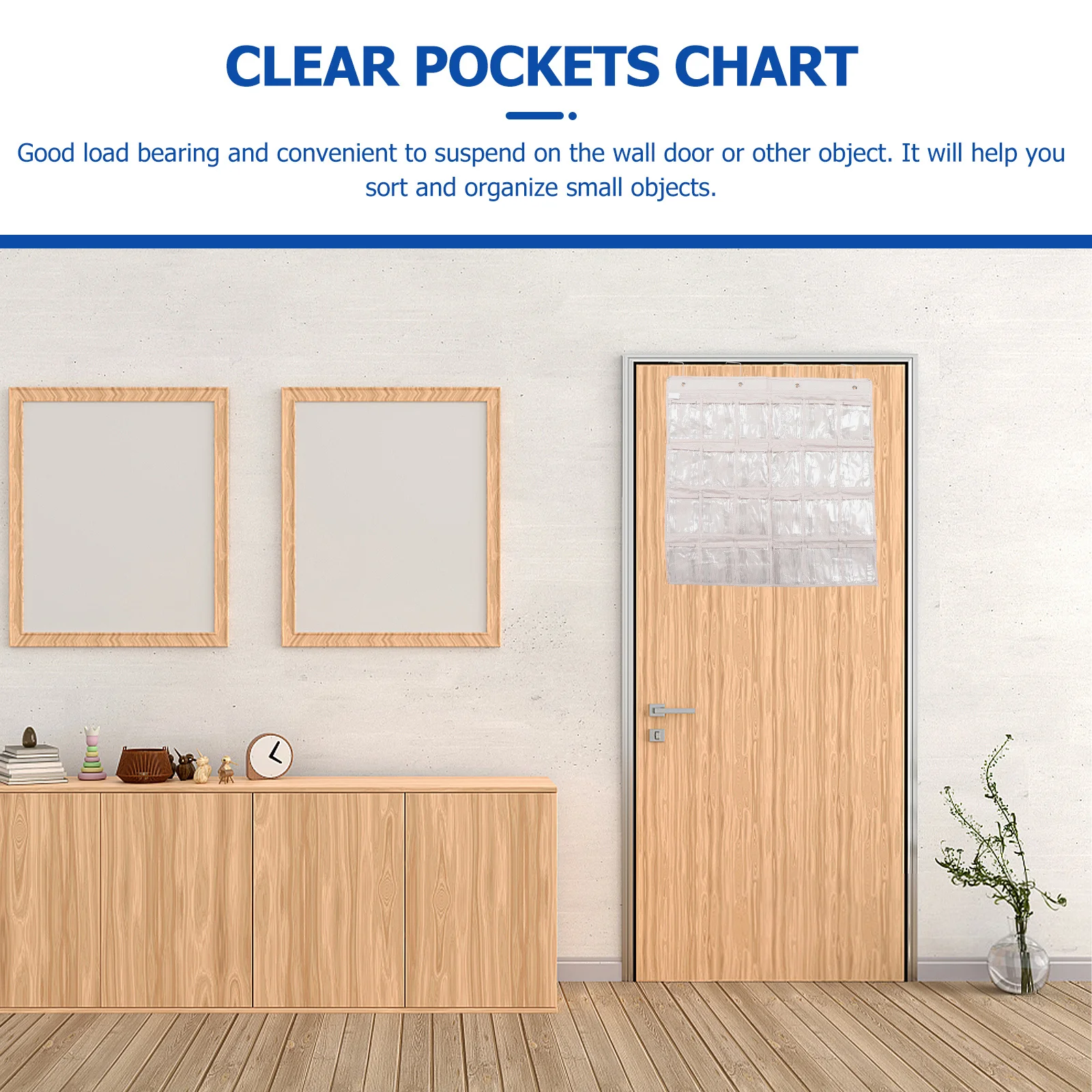 

1Pcs Oxford Cloth Storage Organizer Over The Door Hanging Multi-Cell Pouch Clear Pockets Wall Hanger Sundries Organizer Home