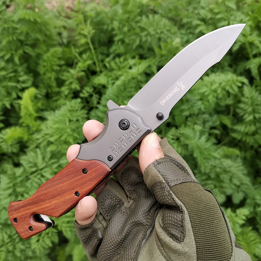 Outdoor convenient carrying pocket folding knife high hardness steel outdoor camping self-defense military tactical knife huntin