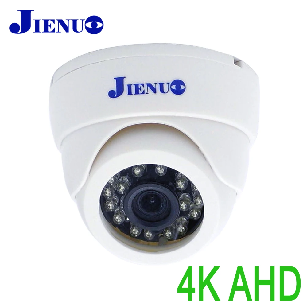 

JIENUO 4K AHD Camera White Dome Security Infrared Night Vision 720P 1080P 5MP TVI CVI CCTV 2mp Video HD Home Indoor Cam Monitor