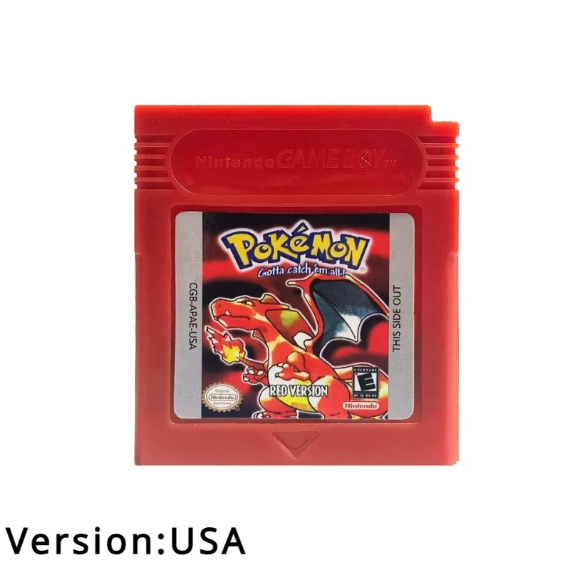 Cartão de jogo pokemon idioma inglês esmeralda safira série gb gbc rubi firered cartucho de vídeo console cartão de jogo