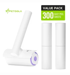 APETDOLA Extra Sticky Lint Roller Mega Value Set 300 Sheets for Pet Hair Removal, Dog and Cat Lint Remover 5 Pack AW10