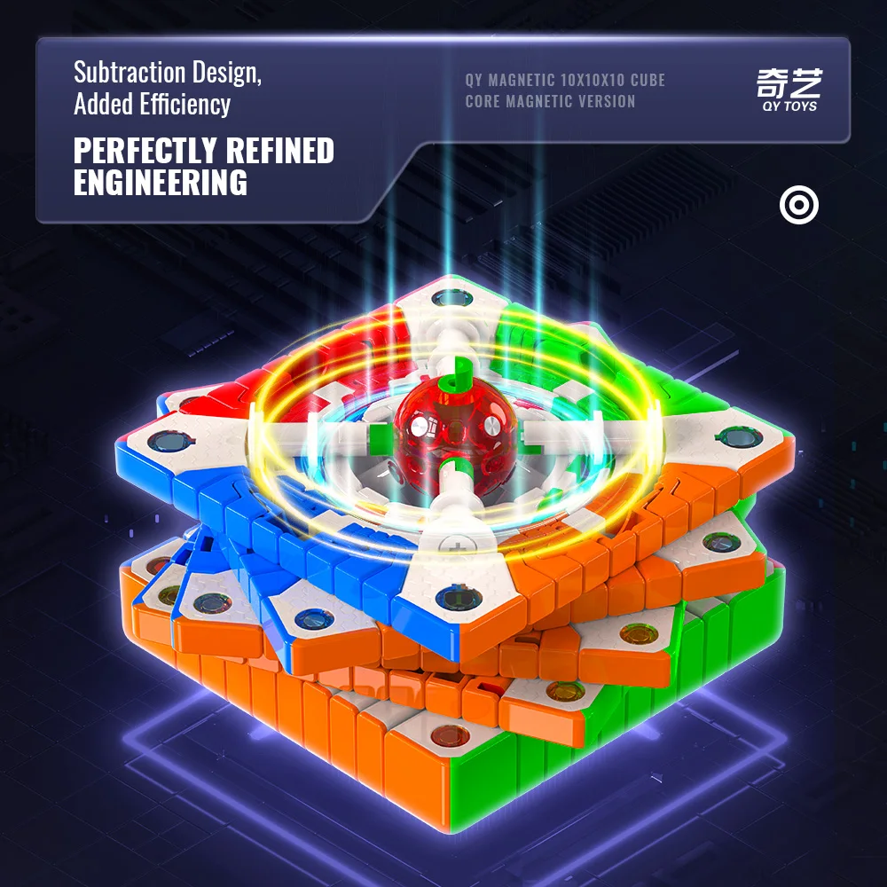 [ECube] QiYi 10M Core Mag Cube de vitesse sans colle professionnel Antistress Puzzle Fidget jouet cadeaux pour enfants jouet anti-Stress