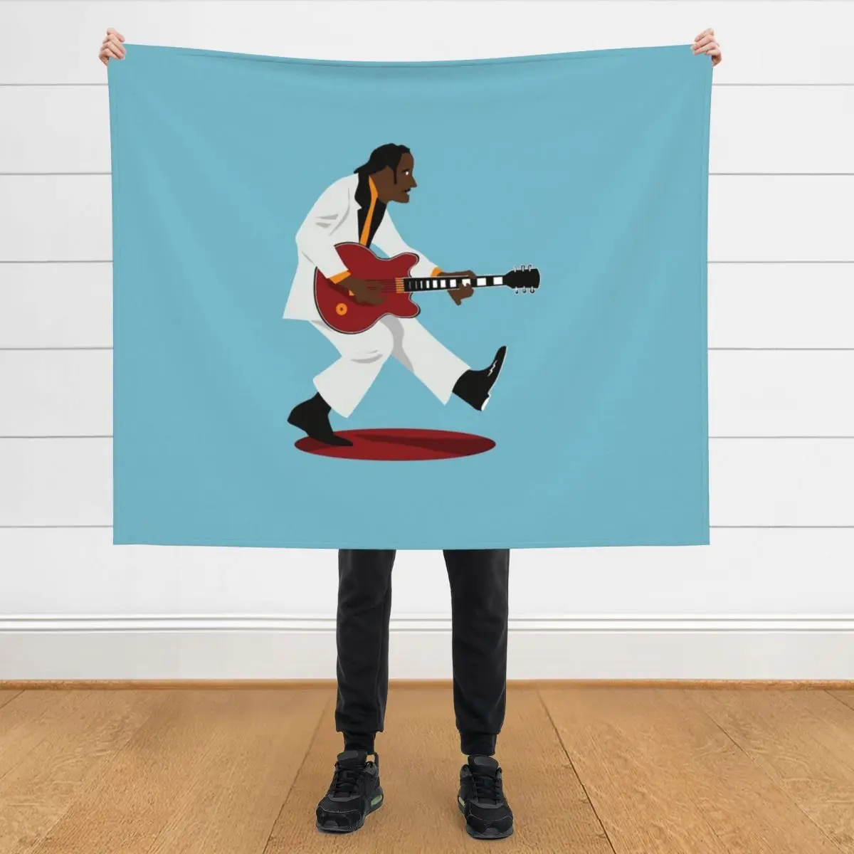 

Chuck berry duck walk Throw Blanket Bed covers Plaid Furry Blankets