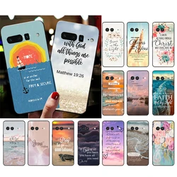 Christian Bible Verses Phone Case For Google Pixel 10 9 Pro XL 9A 8 7 6 Pro Pixel 8A 7A 6A Pixel 8 7 6 5