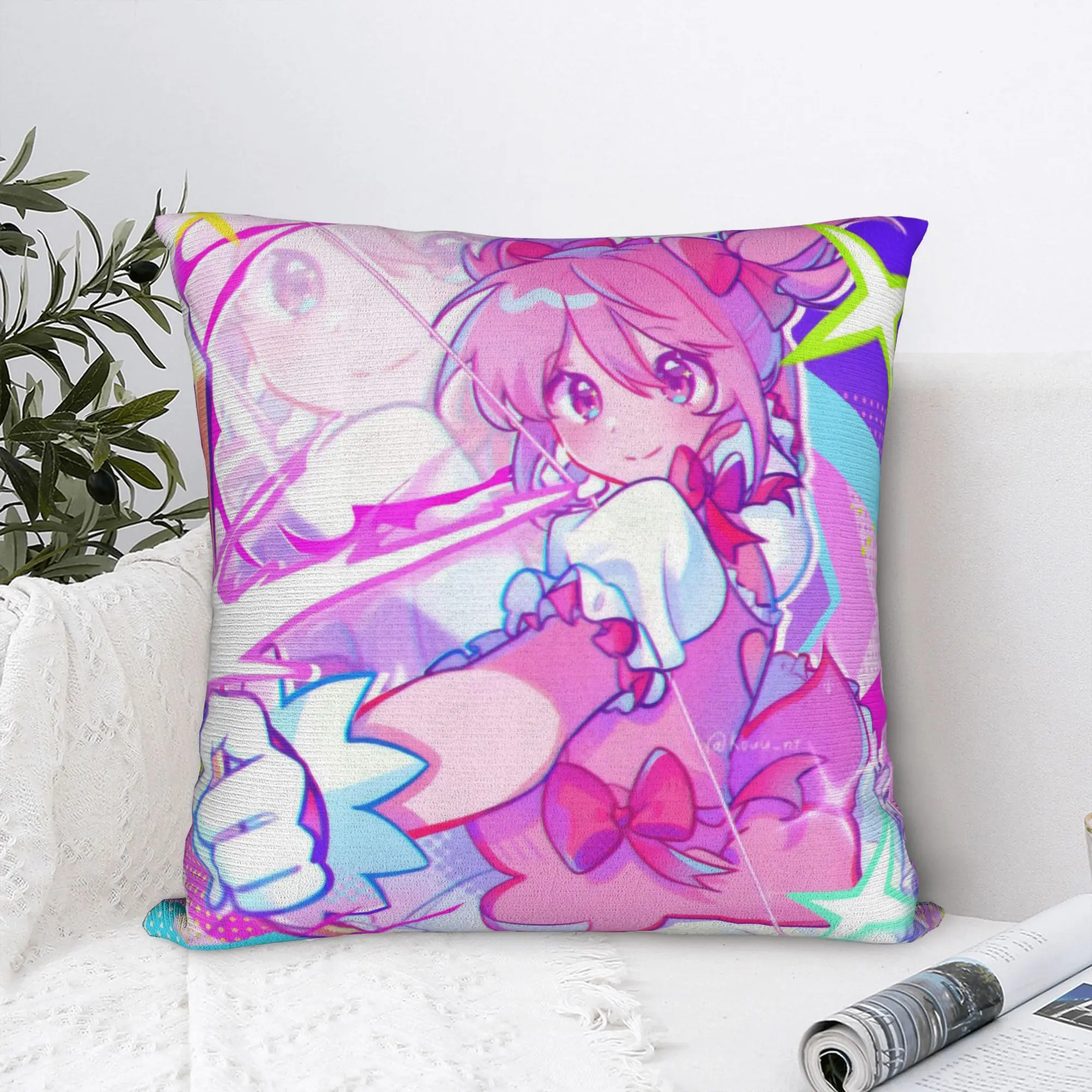 PMMM Madomagi Madoka Kaname Pillow Cover  Fashion Pillow Case For Living Room Chair Soft Pillowcases Gift