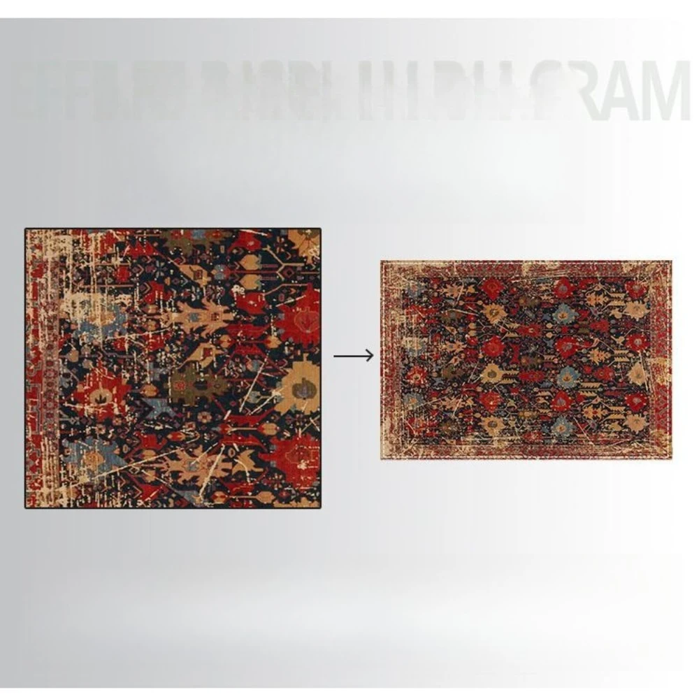 Bohemian Placemat — Linen Table Mat with Geometric Floral Print — Nordic-Style Heat-Resistant Pad for Home, Kitchen, and Living