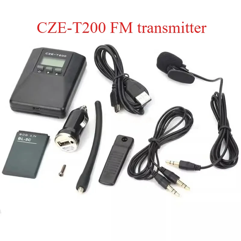 CZE-T200 Portable FM Transmitter MP3 Audio Player Wireless Teaching Machine for Car Square Dance