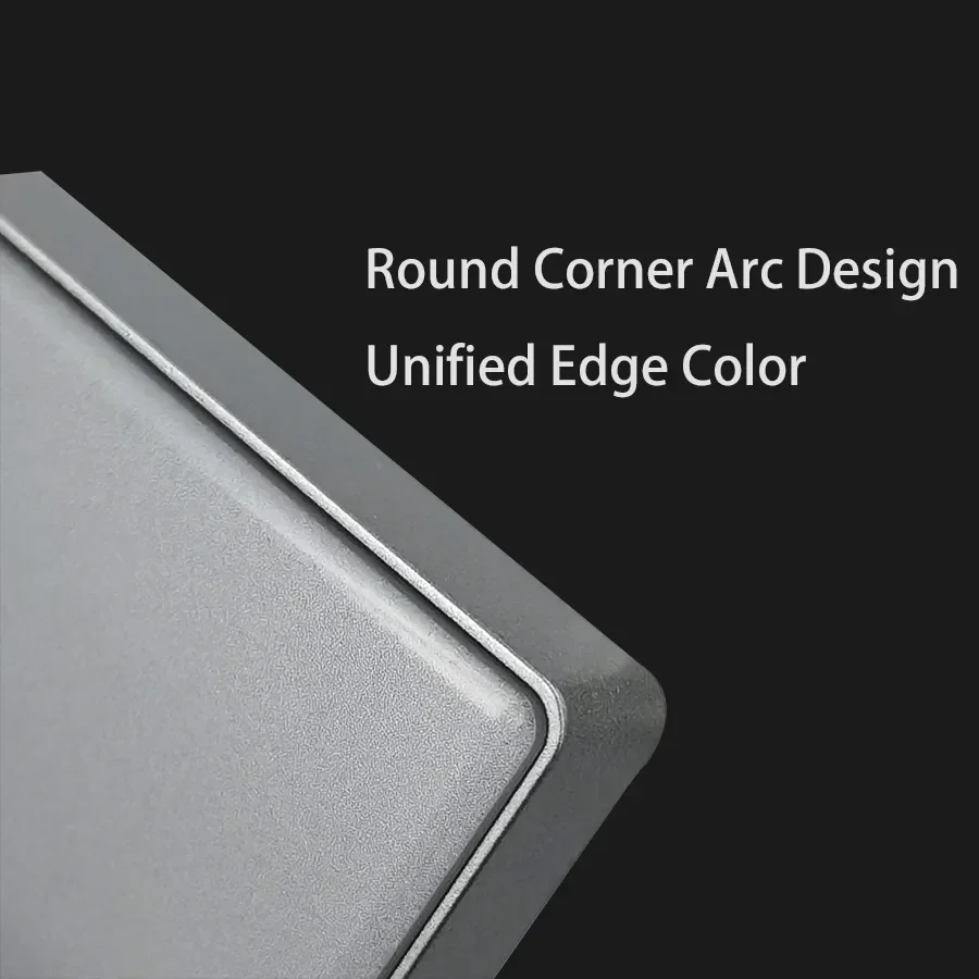 Glass Panel Grey Wall Switch Round Button with Blue LED Indicator Press Button Home Office EU Electrical Outlet Power Socket