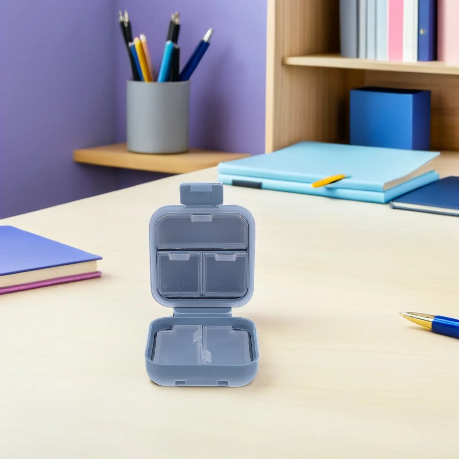 

3Pcs 5-Compartment Small Pill Box Case Portable Airtight Medicine Organizer Travel Pill Bottle for Pocket Purse Vitamin