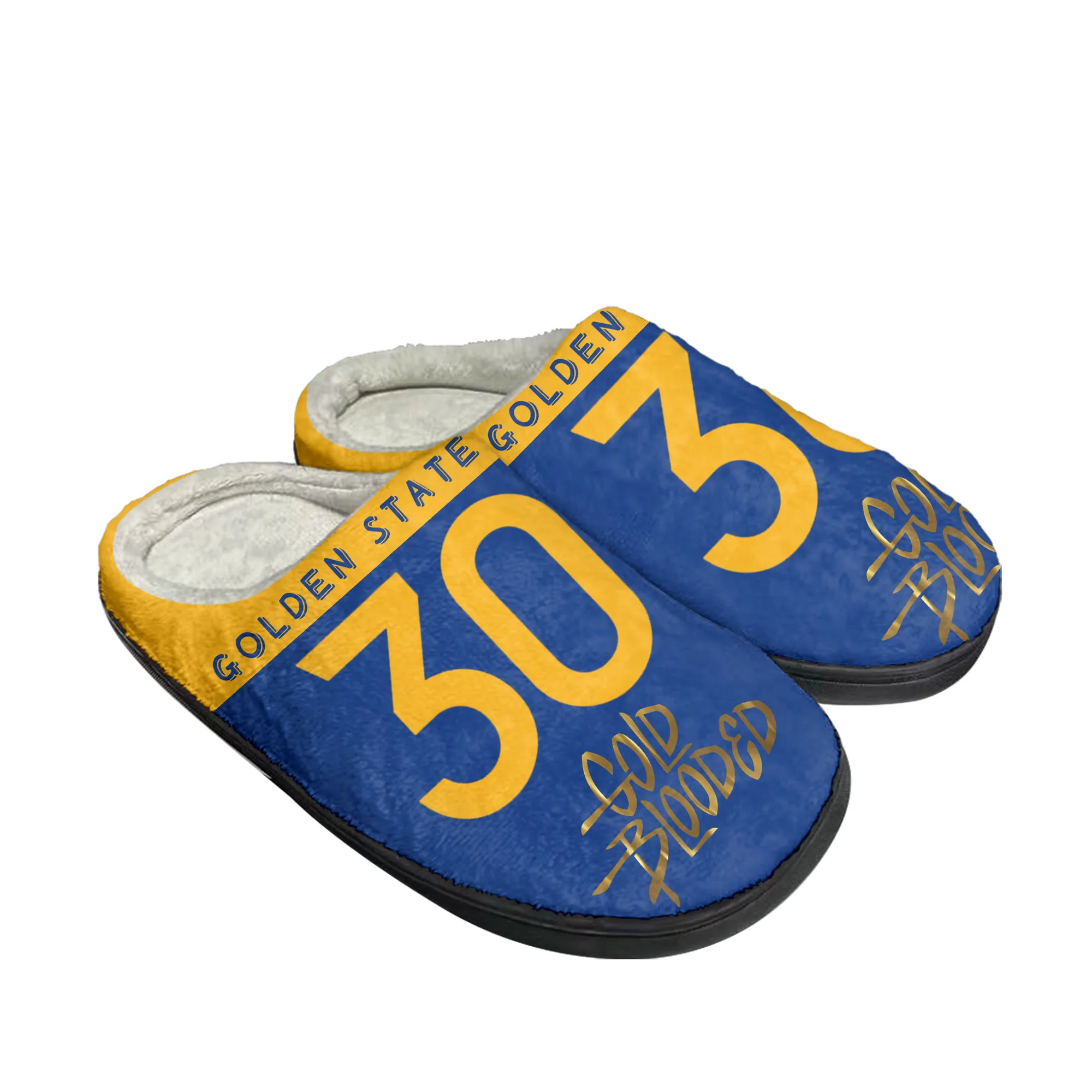 golden state Number 30 11 23 Gold Blooded Home Cotton Slippers Mens Womens Plush Bedroom Casual Keep Warm Shoes Customized Shoe