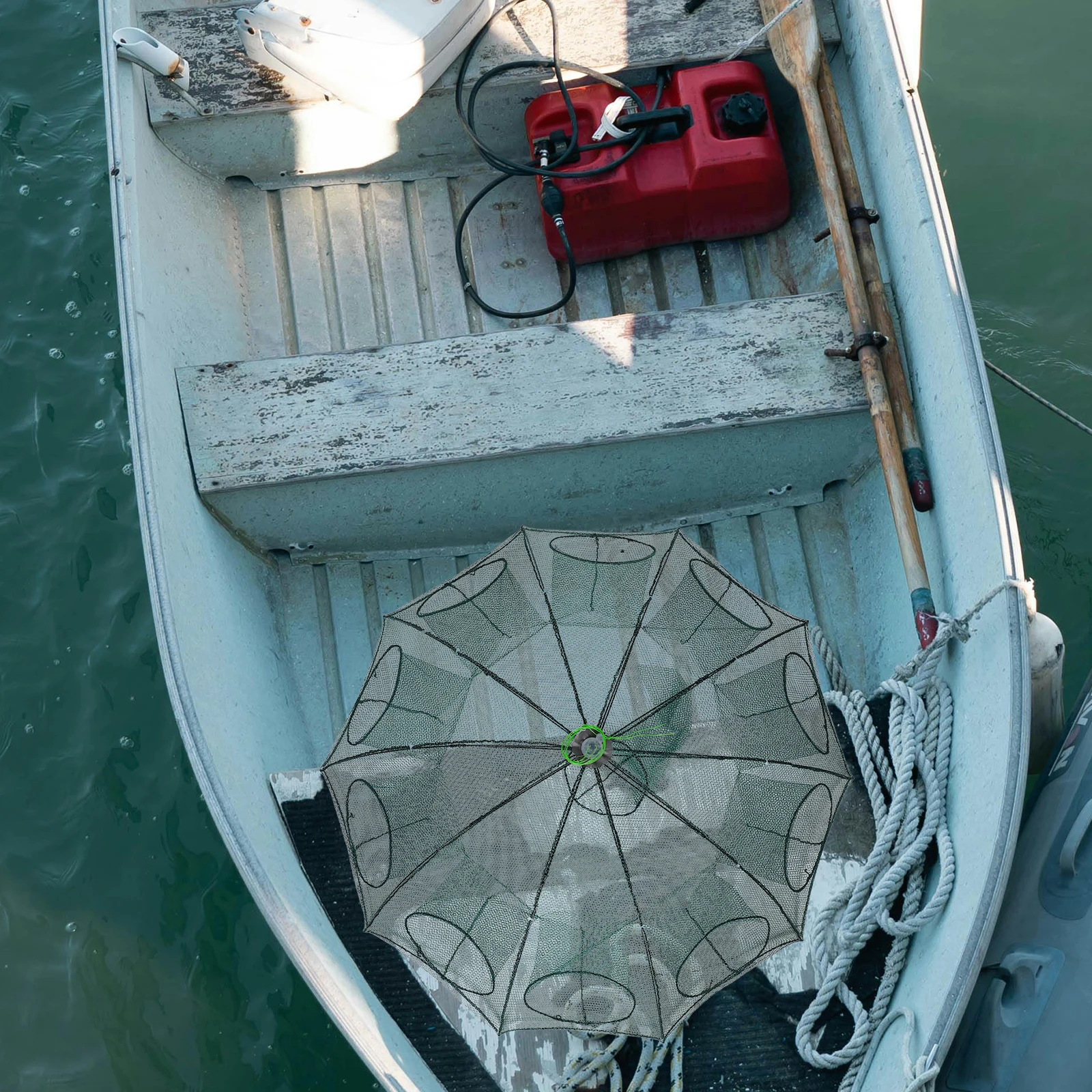 

1PCS Foldable Fishing Trap Net Nylon Mesh Crab Shrimp Cage Umbrella Style Portable Lightweight Outdoor Use Effective