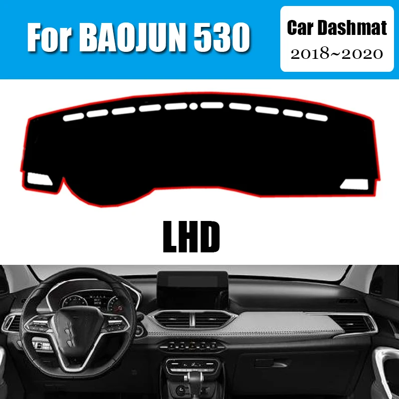 

Car Dashboard Cover Dash Mat For BAOJUN 510 530 730 2019~2020 Non-slip Sun Shade DashMat LHD RHD Car-styling Suede Leather