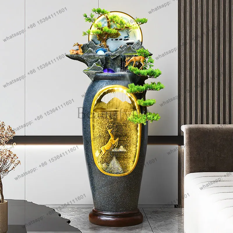Feng Shui wheel living room circulation water feature landing housewarming opening gift