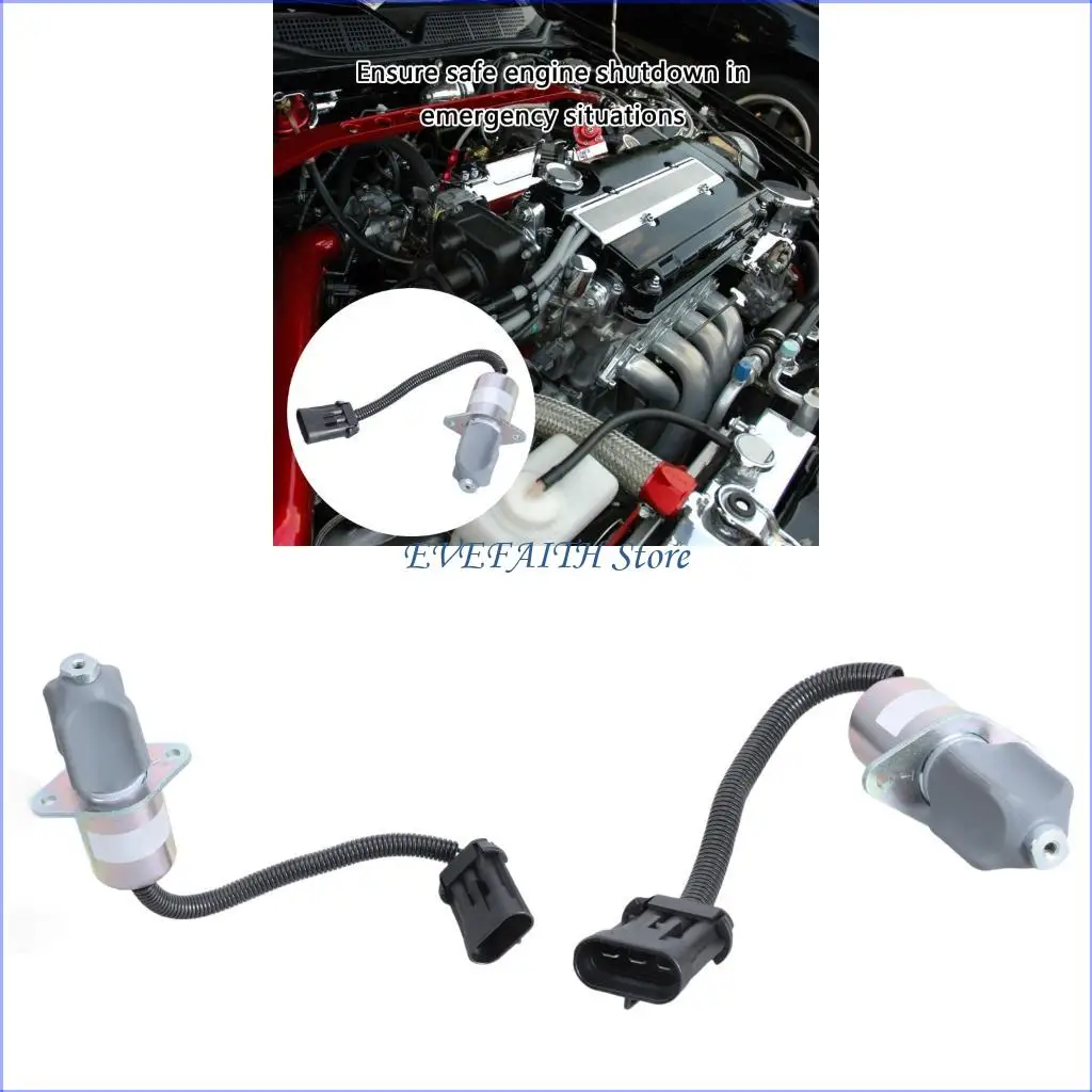 

124B Shut Down Solenoid 6681513 12V Mechanical Processing Solenoid Simple Installs for Generators Quick & Simple Setups