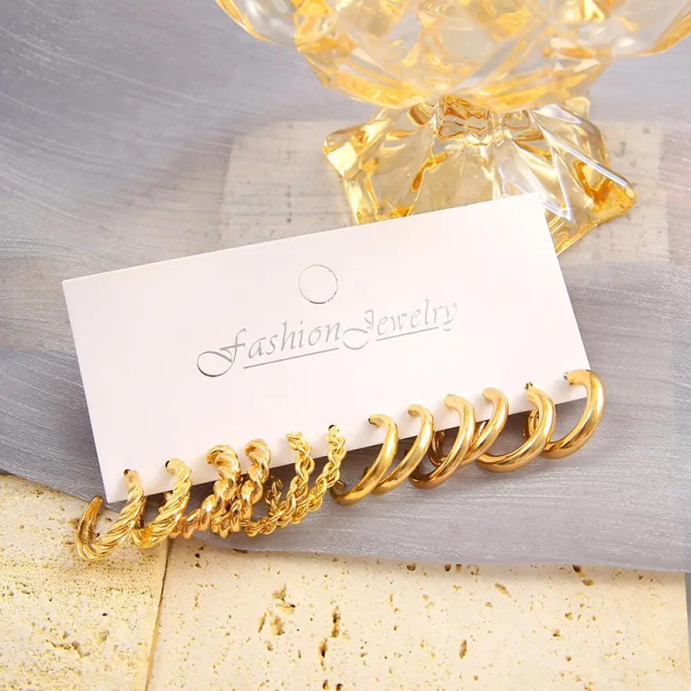 Gold Silver Twisted Huggie Hoop Earrings, C-Shape Minimalist Stackable