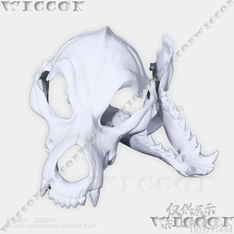 Animal Furry Cosplay Dog Skull Kigurumi Prop Polylactic Acid Mask 3D Print Head Fursuit Halloween Party Cos Men Customizeds;3,k;
