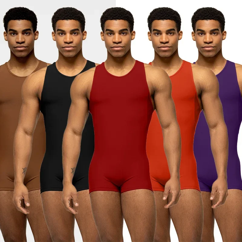 Men's Sports Fitness Shapewear Indoor Gymnastics Jumpsuit Erotic Clothes for Men