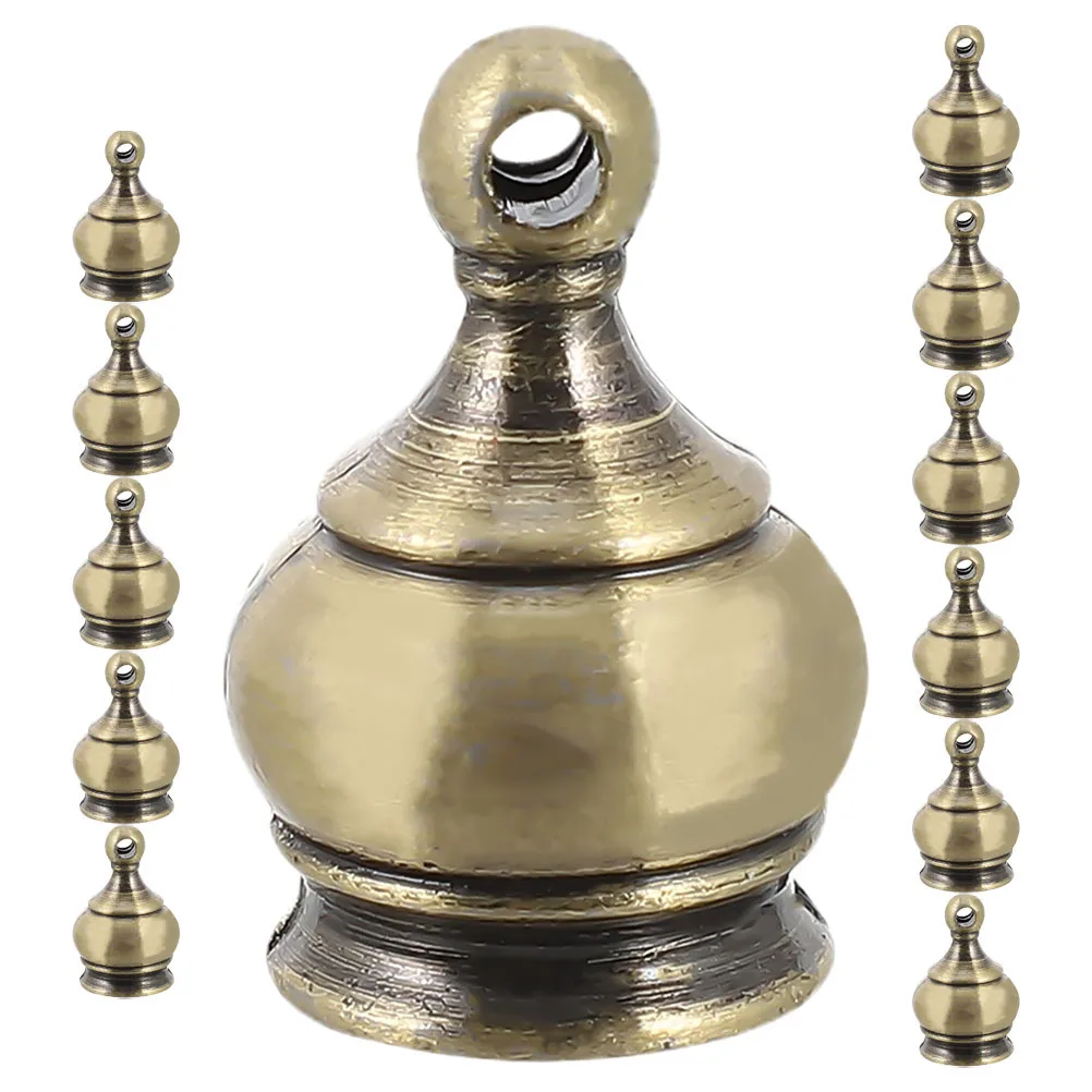 

12Pcs M10x1 Threaded Decorative Nut Crown Cap Knob Perforated Lighting Accessories for Ceiling Chandelier Floor Table Lamps
