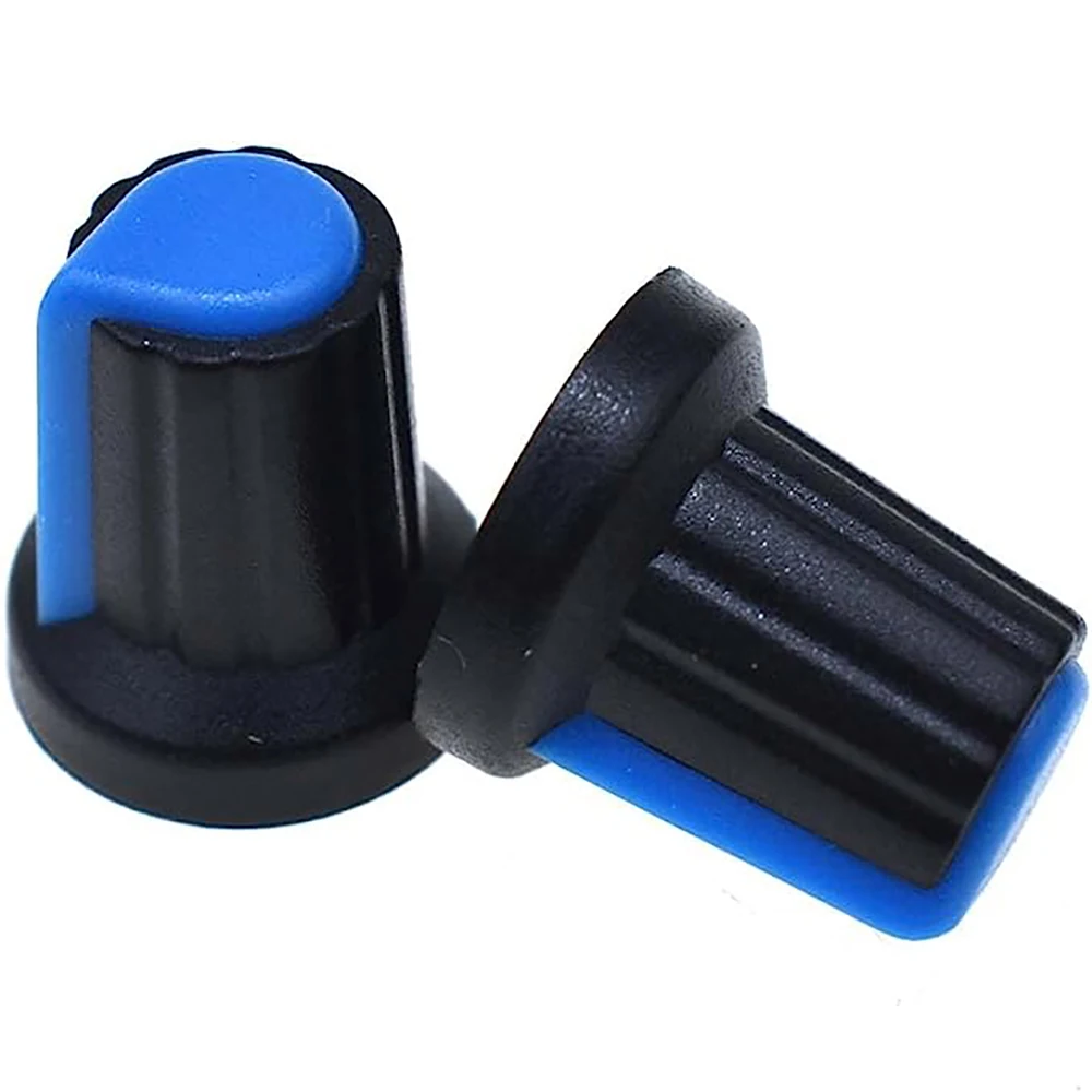 5 pz AG2 manopola Caps 6mm rosso/blu/verde/bianco/giallo/arancione albero a coste Grip controllo regolazione Volume WH148 potenziometro manopole